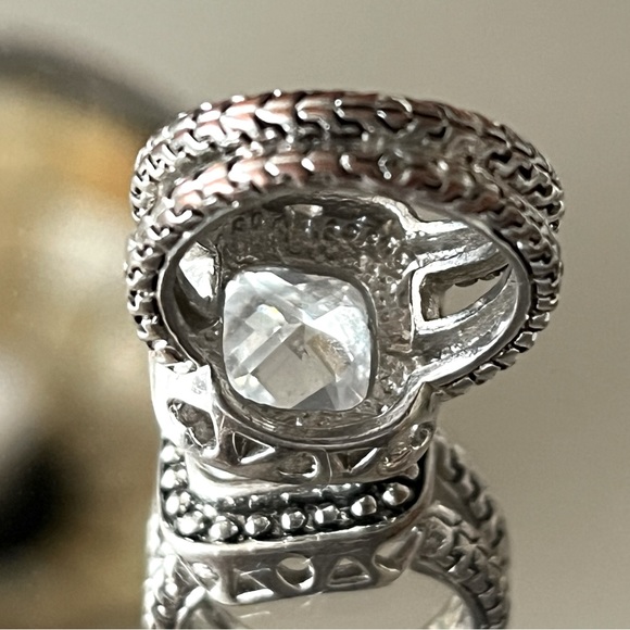 🩶 Large Cushion Cut CZ Ring 6 - Picture 3 of 6